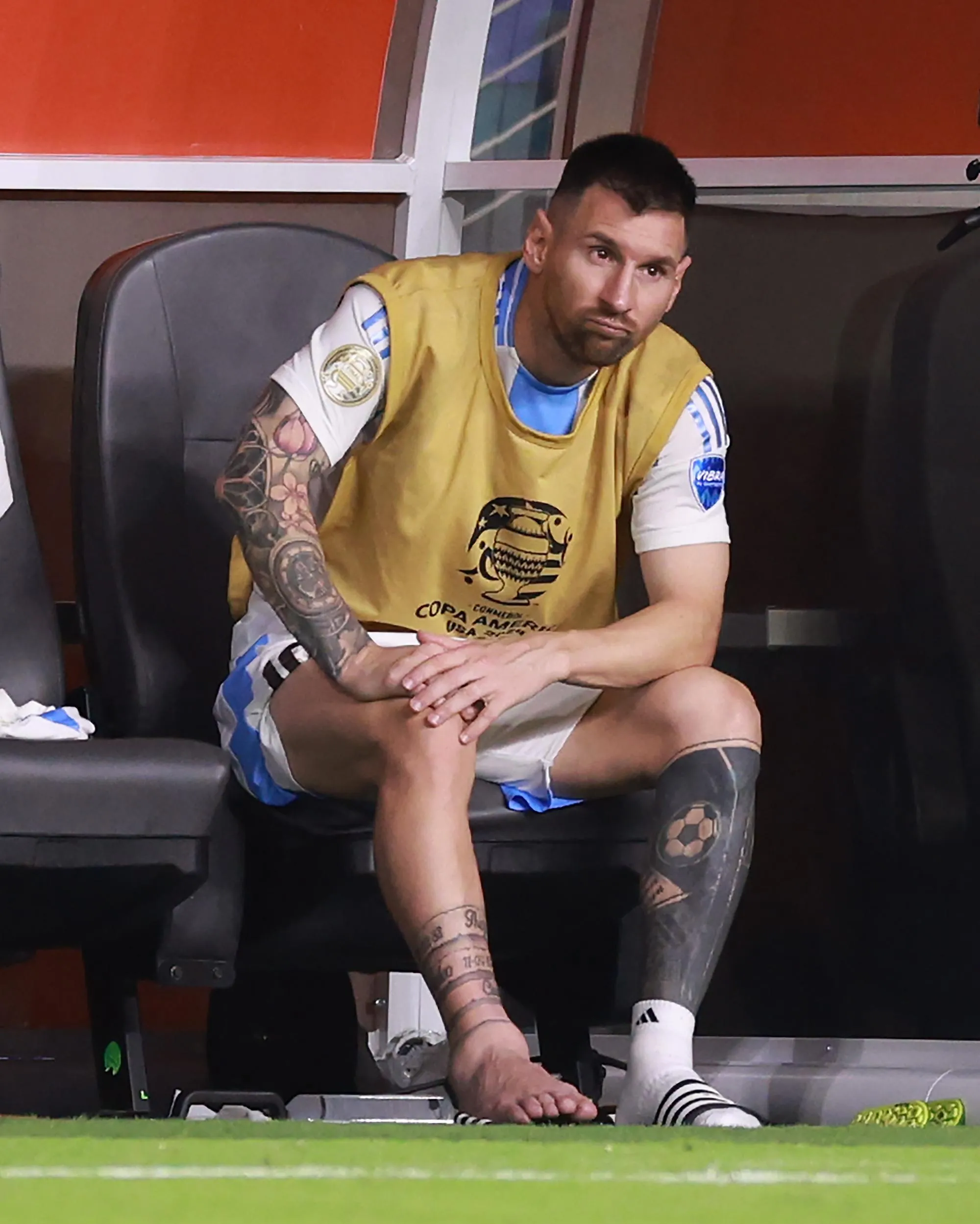 Lionel Messi’s swollen ankle.