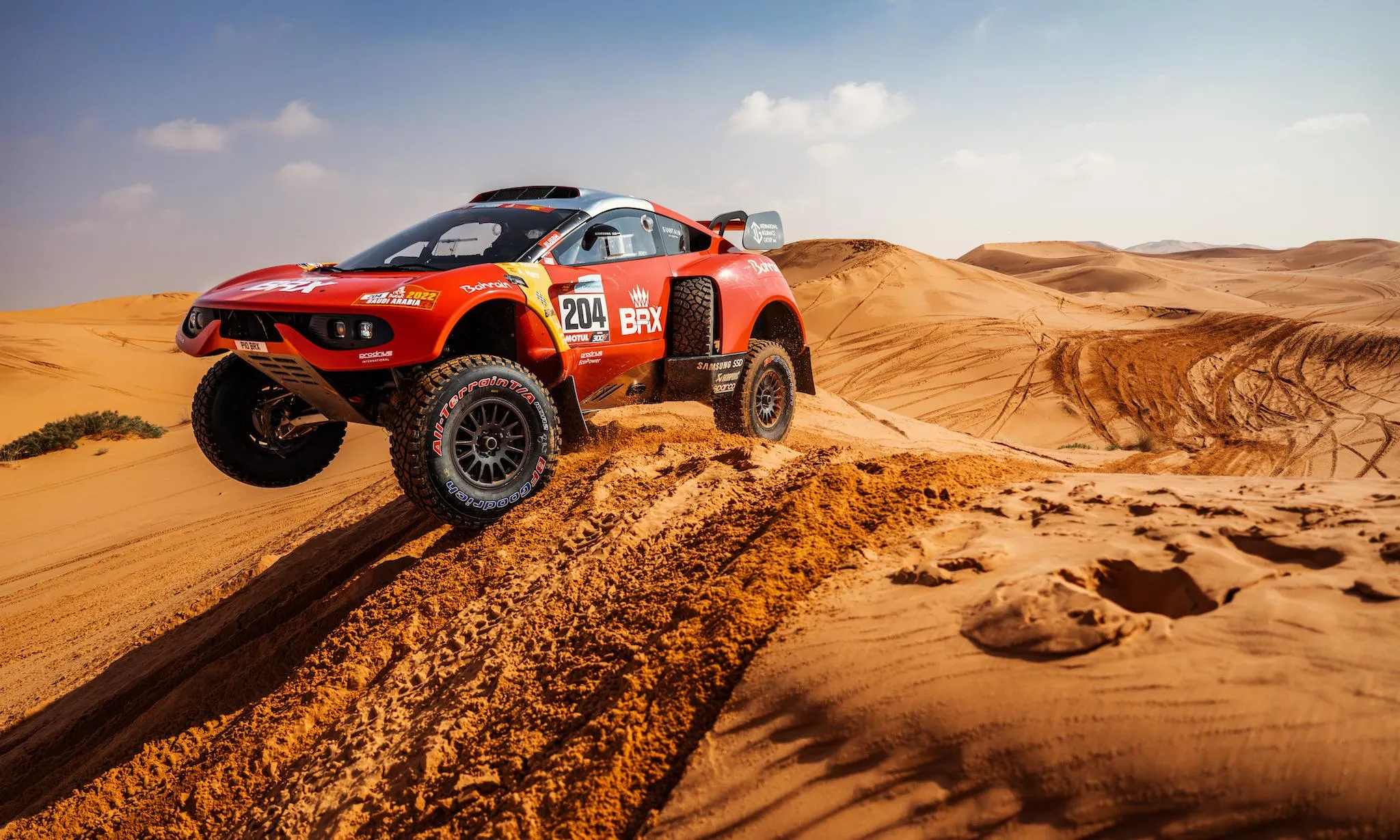 Roma and co-driver Alex Haro Bravo in action