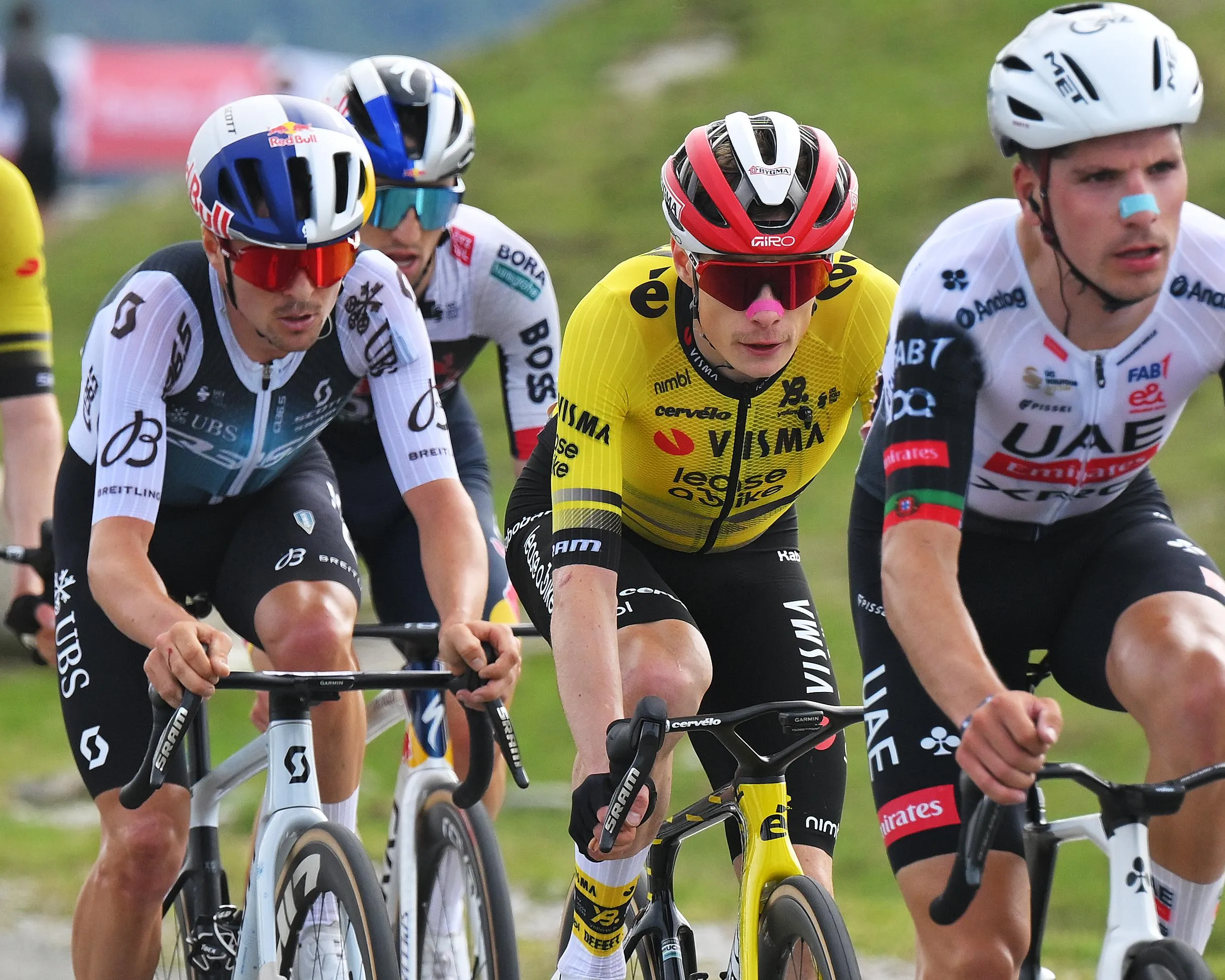 Tom Pidcock, left, was in a bullish mood following another strong showing on the climbs during stage 10 of the Vuelta a Espana.
