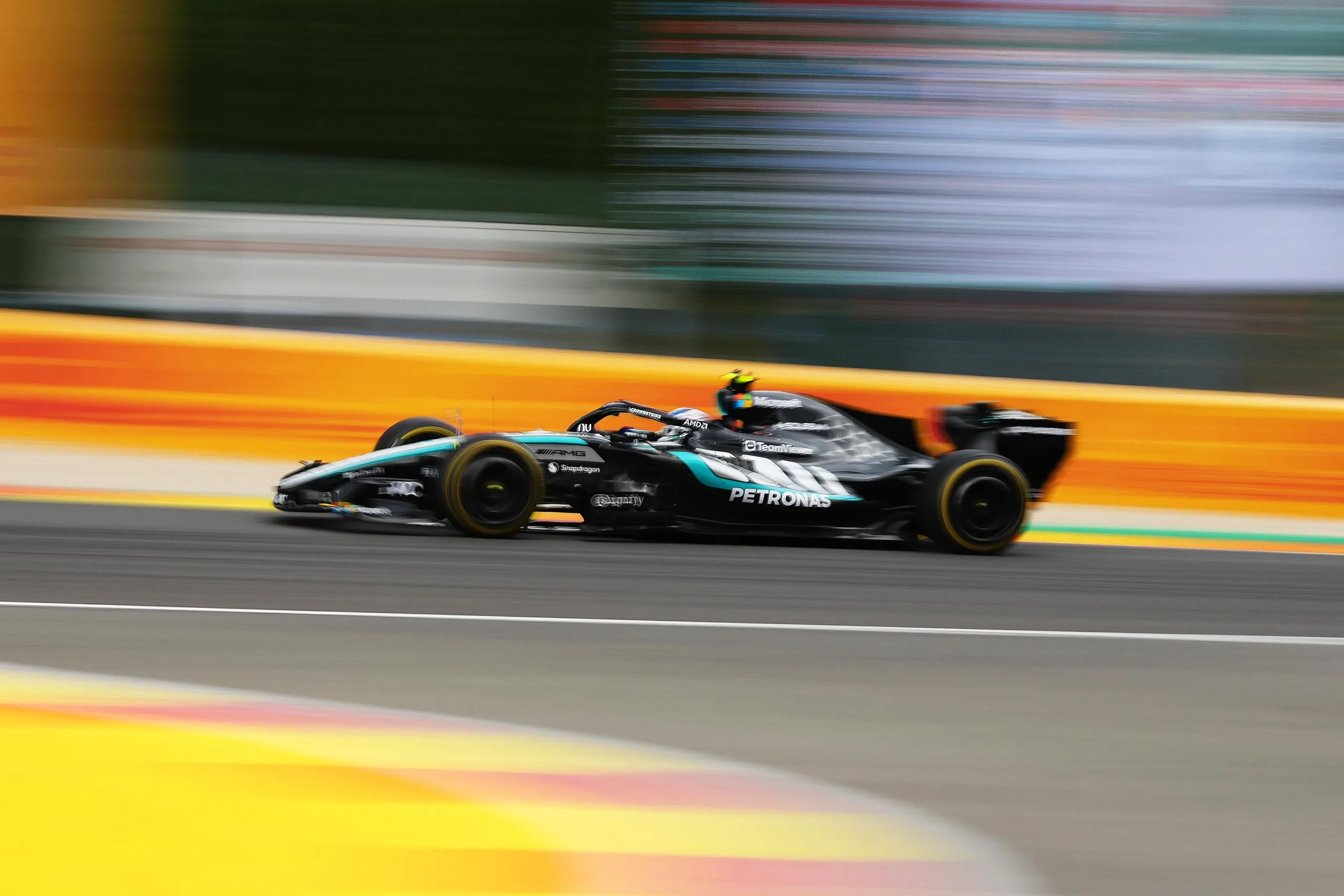Antonelli leads by two seconds