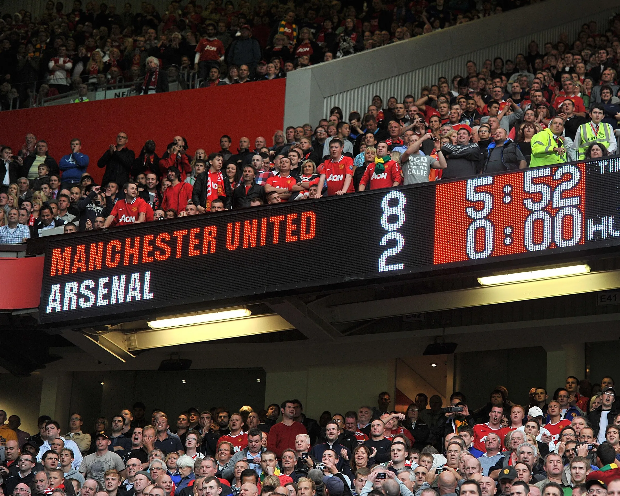Manchester United 8-2 Arsenal.