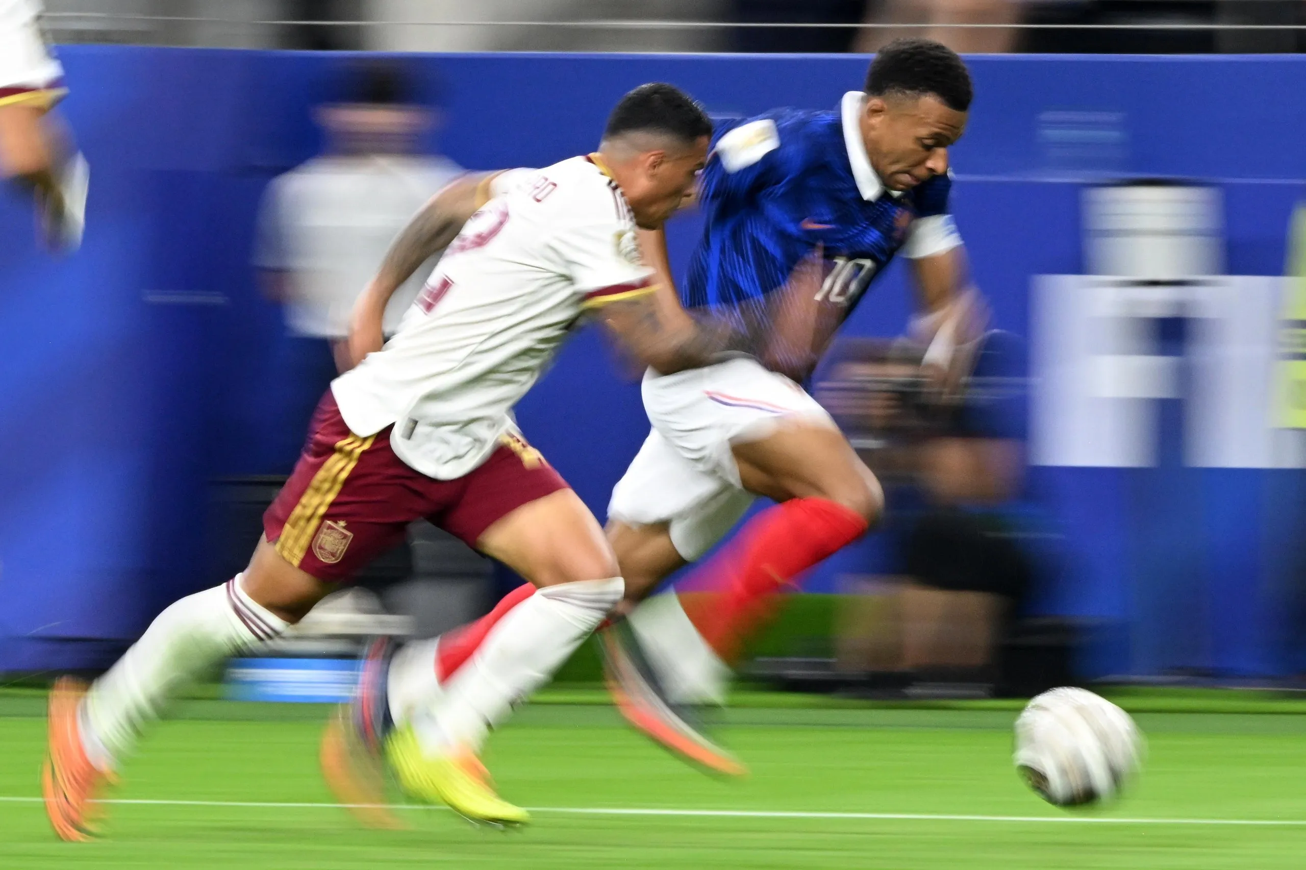 Pedro Porro keeps pace with France captain Kylian Mbappé