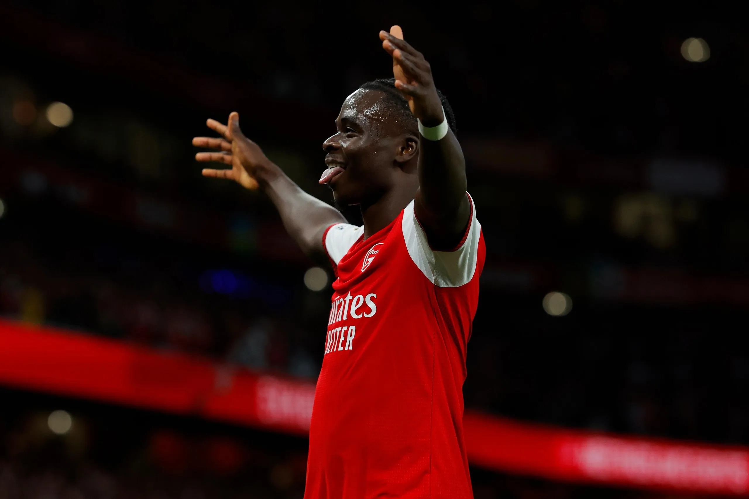 Bukayo Saka after scoring Arsenal’s second goal.