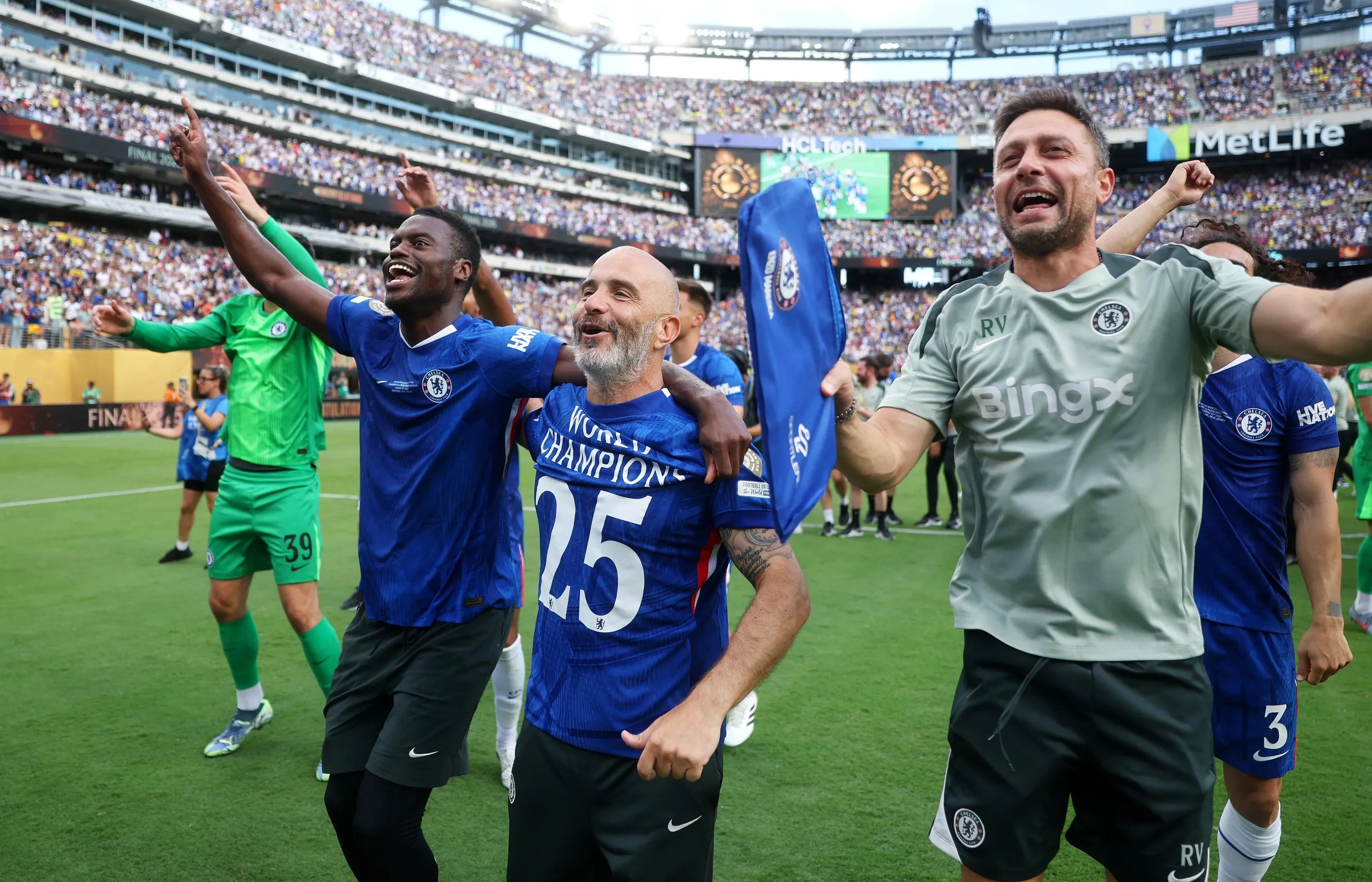 Enzo Maresca celebrates after the Club World Cup final