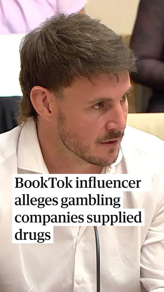 Luke Bateman tells inquiry gambling companies gave him drugs and alcohol – video
