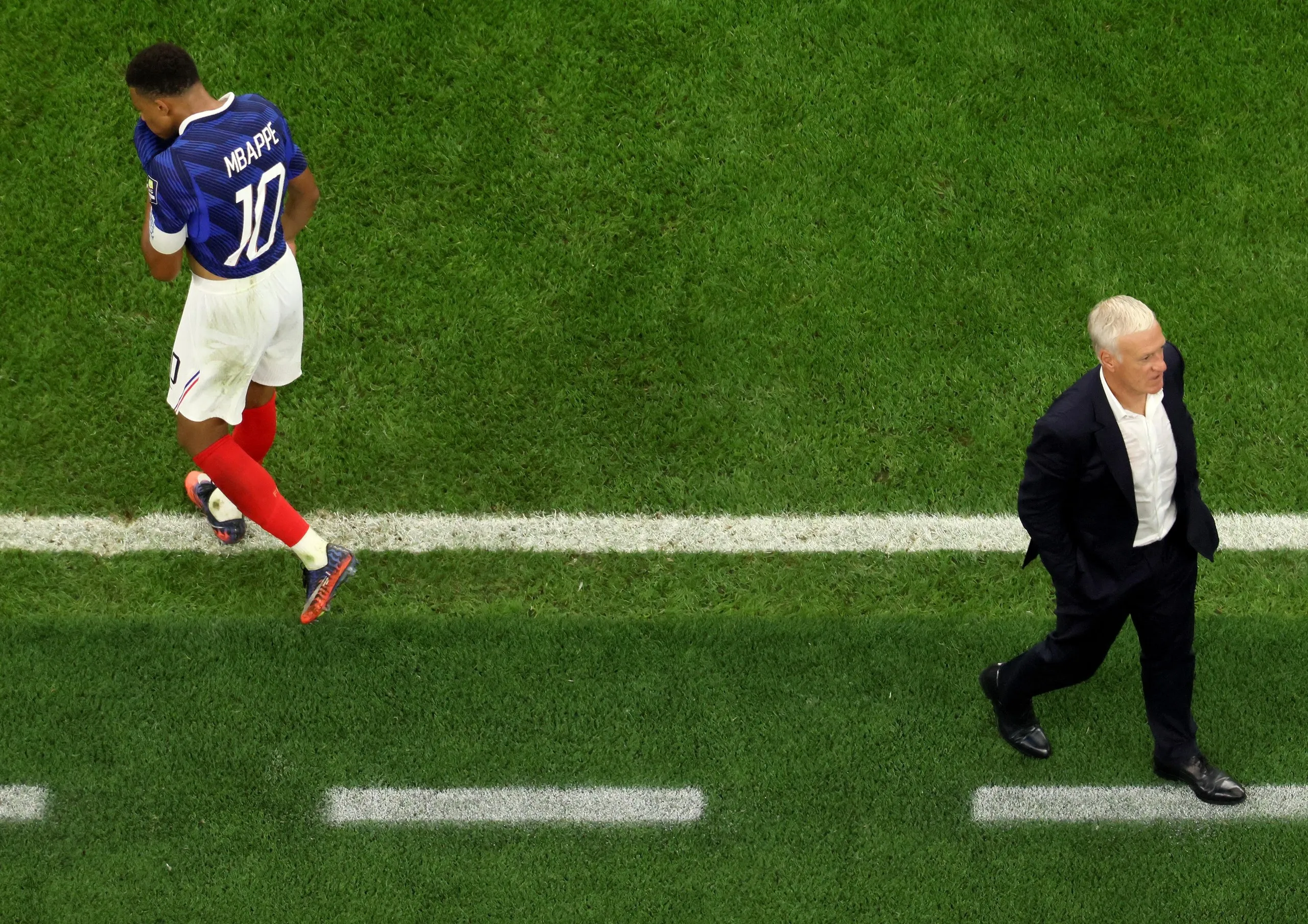 Kylian Mbappé and Didier Deschamps were on the losing side as Spain booked their place in the World Cup final.