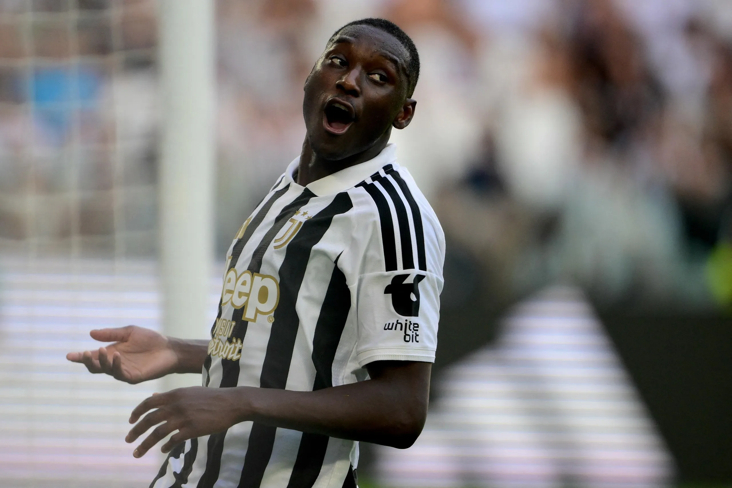 Randal Kolo Muani in action for Juventus during a pre-season friendly