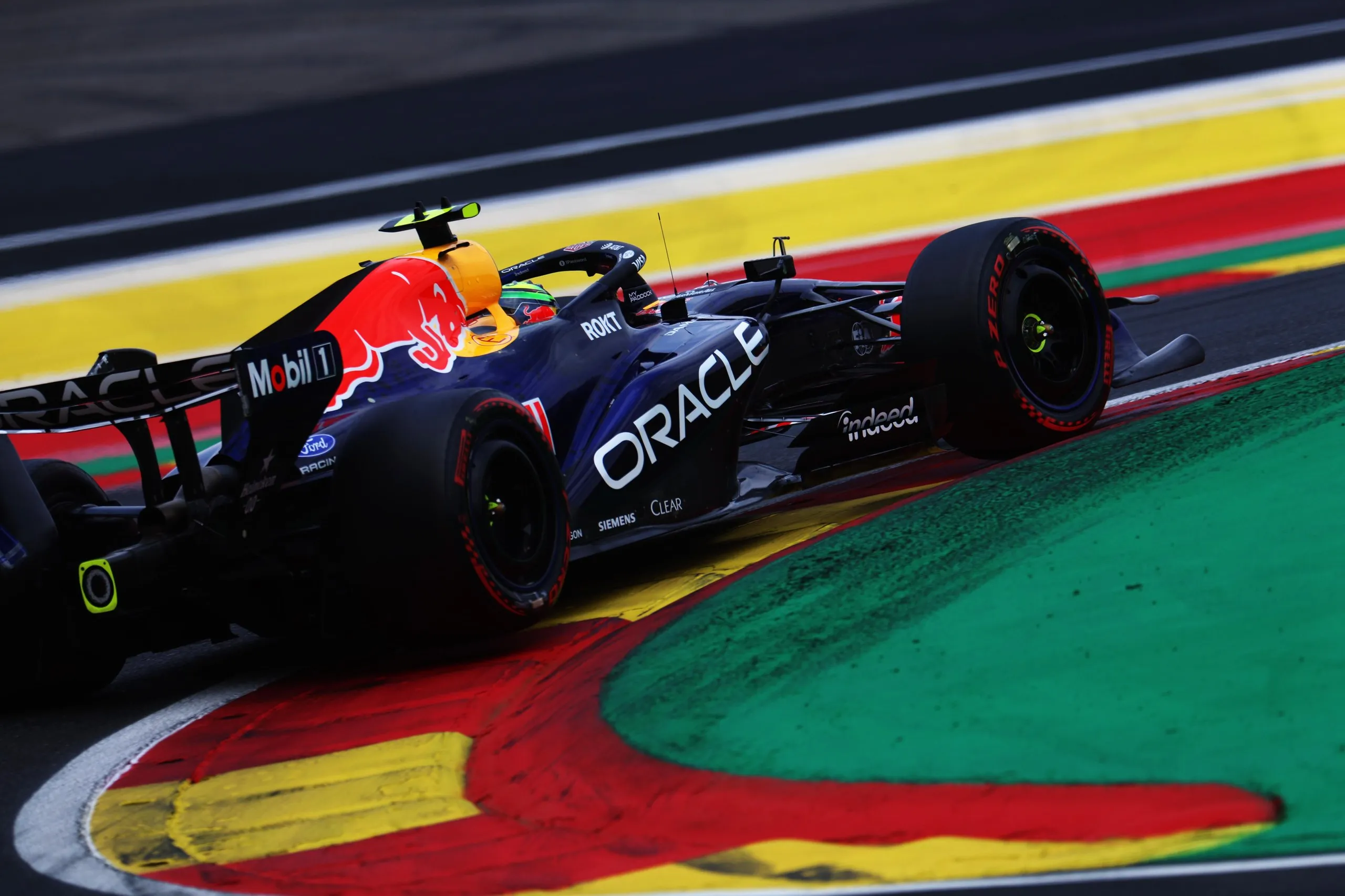 Red Bull’s Isack Hadjar takes a corner.