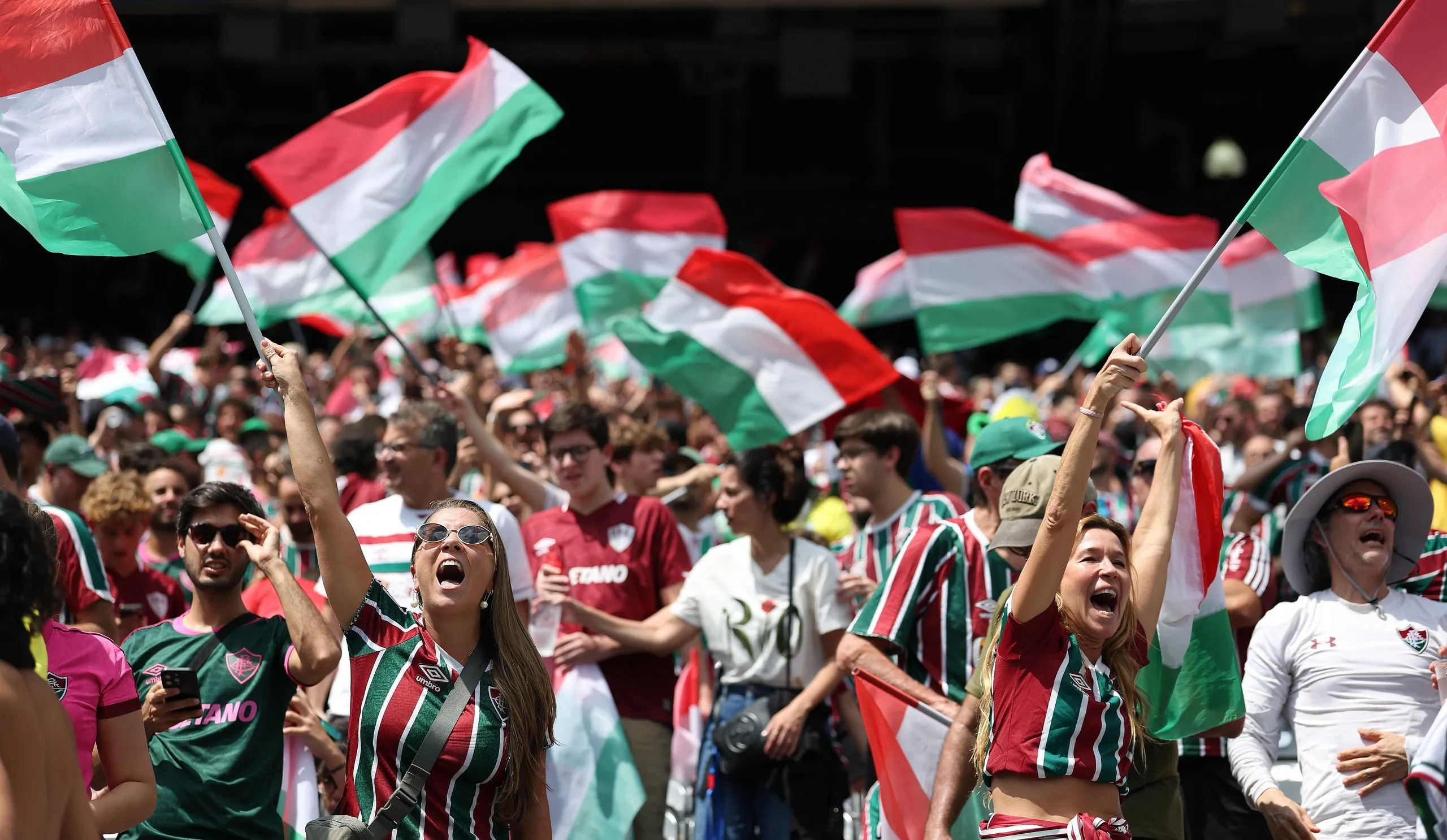 Fluminense fans before their Club World Cup semi-final against Chelsea