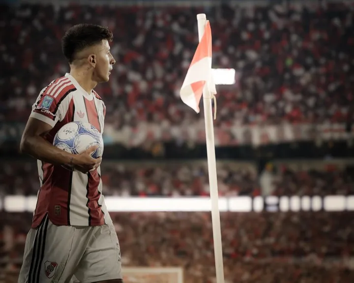 La imagen que eligió Thiago Almada de su debut en River (IG Thiago Almada)