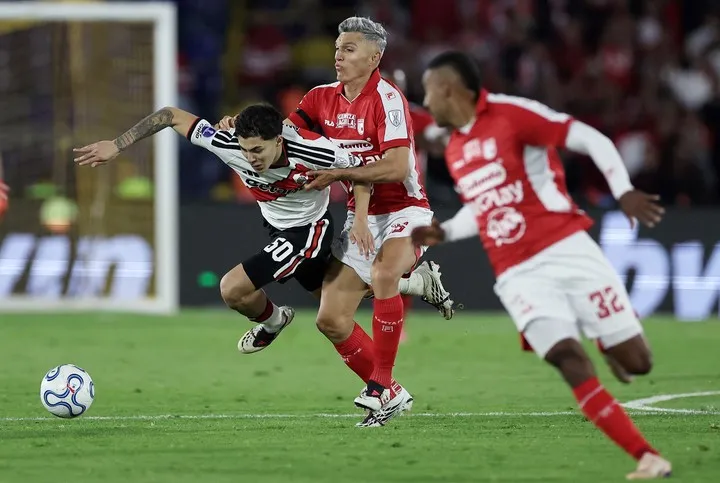 Daniel Torres en el partido de ida vs River. (Reuters)