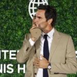 Roger Federer ému lors de son intronisation au Hall of Fame