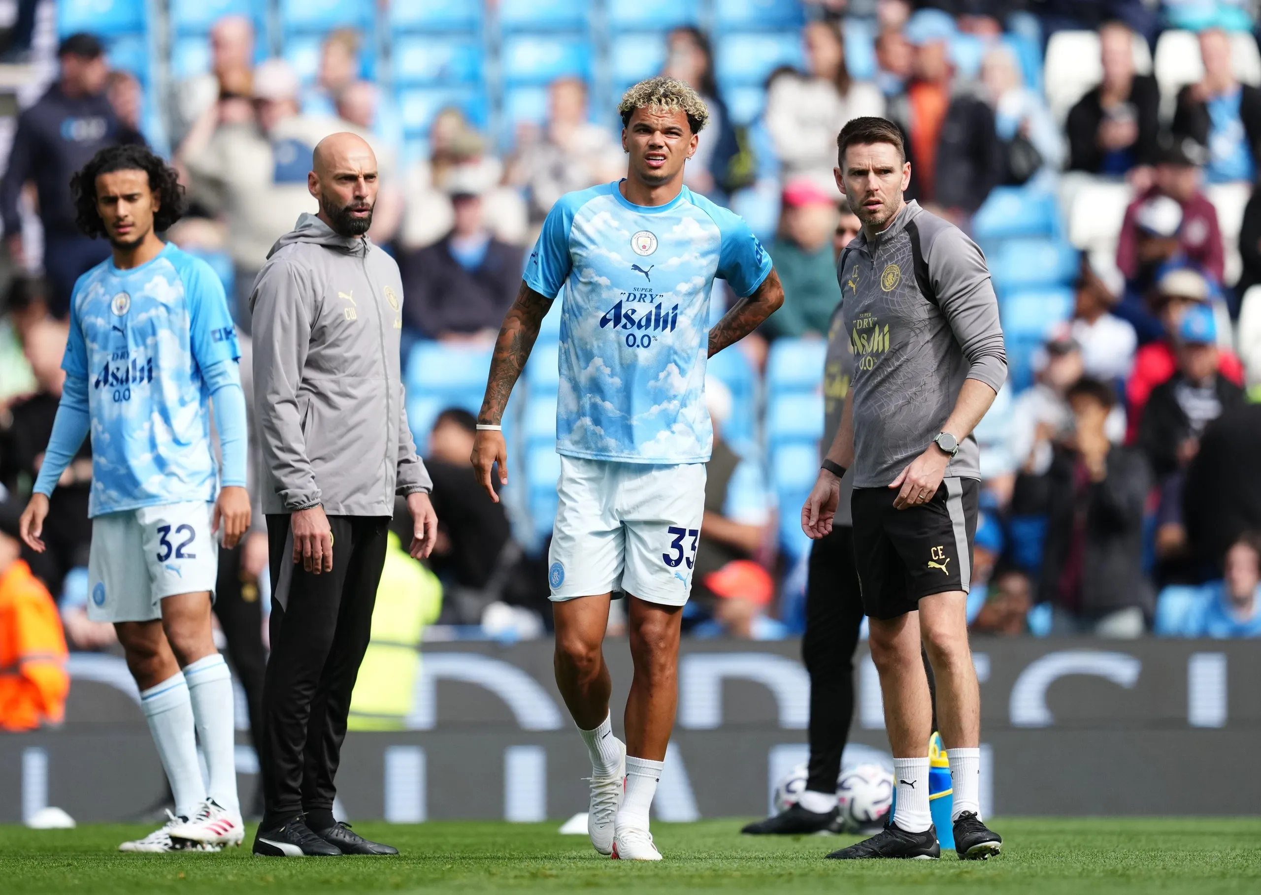 Nico O’Reilly pulls up with an injury before the Coventry match