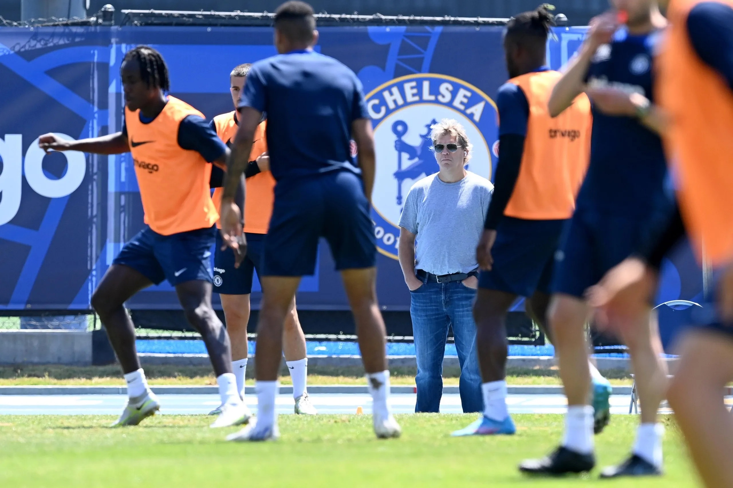 Todd Boehly of Chelsea during a training session at Drake Stadium UCLA Campus on July 14, 2022