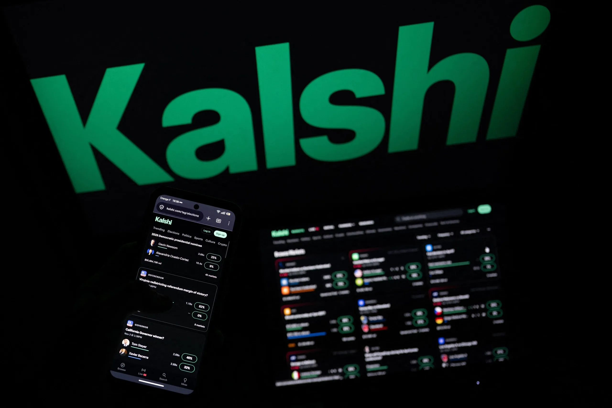 The logo of the prediction market platform, Kalshi