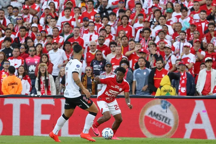 Independiente Santa Fe 0-0 Vasco da Gama. (AP Photo/John Vizcaino)