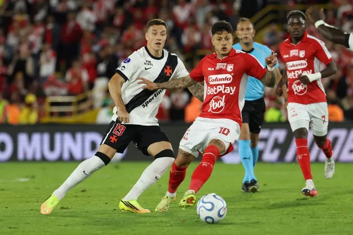 Independiente Santa Fe 0-0 Vasco da Gama. (AP Photo/John Vizcaino)